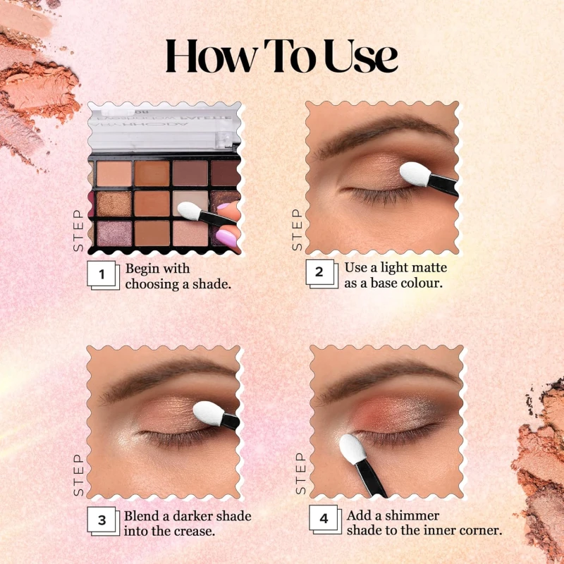 Hilary Rhoda Soft Glam Eyeshadow Palette | Highly Pigmented & Long Lasting Eyeshadow Palette | Matte & Shimmer Finish | 18 Shades (Multicolor - Shade 1) thumbnail 6
